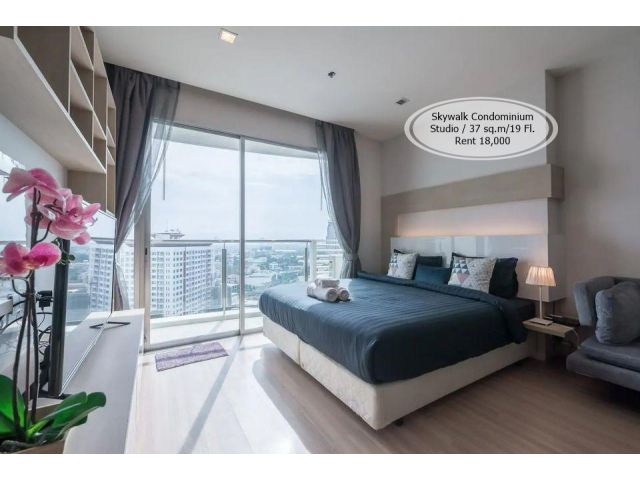 เช่า- Skywalk Condominium / Studio / 37 ตร.ม. /ชั้น 19 ใกล้ BTS พระโขนง เช่า 18,000