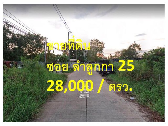 VLM 784.2  ขายที่ดิน ซอยลำลูกกา 25 ตำบลคูคต อำเภอลำลูกกา จังหวัดปทุมธานี  เนื้อที่ 300 ตารางวา