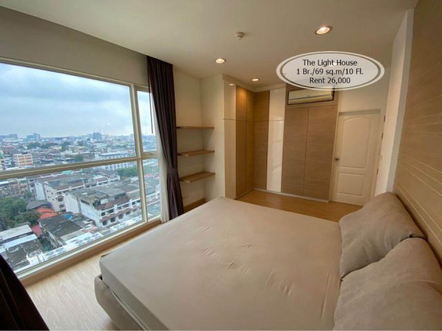 เช่า- The Light House /1 ห้องนอน/ 69 ตร.ม. /ชั้น 10 ใกล้  BTS กรุงธนบุรี เช่า 26,000