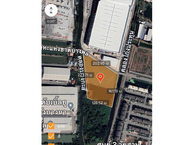 ขายด่วน ขายที่ดิน 17-3-23 ไร่ ผังสีม่วง ในซอยการเคหะแห่งชาติบางพลี ติดนิคมคมอุสาหกรรมบางพลี ใกล้คลองส่งน้ำสุวรรณภูมิ