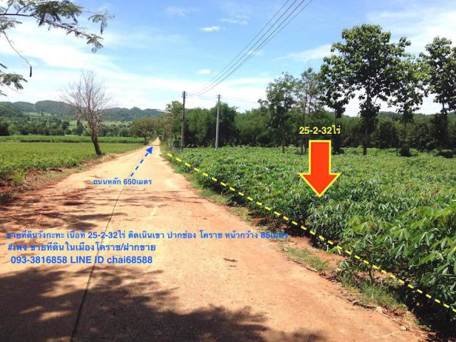 ##ที่ดินวิวภูเขา ขายที่ดินติดภูเขา เอกสาร(นส3.ก)เนื้อที่รวม 25-2-32ไร่ ตำบลวังกะทะ ปากช่อง โคราช ห่างจากถนน ทล.2311 ##
