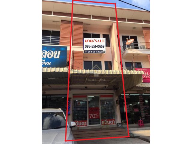 อาคารพาณิชย์ 3 ชั้น ตลาดนัดโรงกระถาง อ.ศรีราชา (ขายพร้อมผู้เช่า)