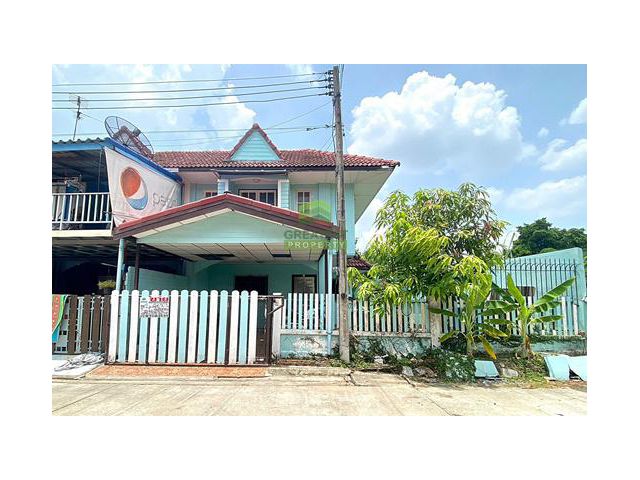 หมู่บ้านติวานนท์วิลเลจ (วรางค์ศิริ) ซอยร่วมสุข 4 ขายด่วน ทาวน์เฮ้าส์ 2 ชั้น เนื้อที่ 30.30 ตร.ว. เลียบคลองประปา บ้านใหม่