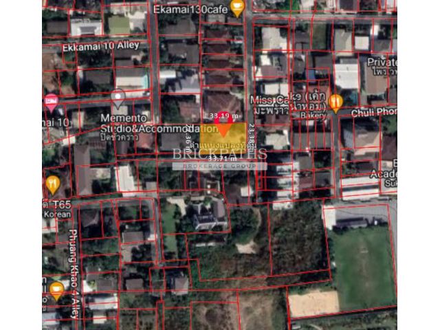 ขาย ที่ดิน เอกมัย 10 เนื้อที่ 200 ตรว shape สวย แปลงมุม