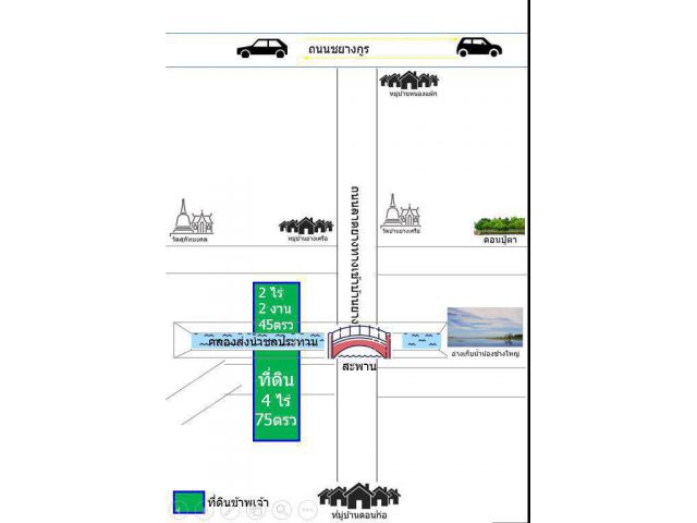 ขายที่นาหลุ่ม 6 ไร่ 3 งาน 20 ตารางวา