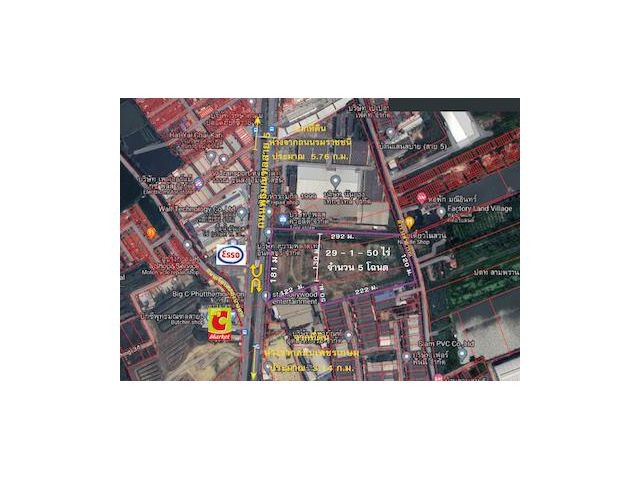 ให้เช่าระยะยาวที่ดินเปล่า ติดถนนพุทธมณฑลสาย5  ต.ไร่ขิง อ.สามพราน จ.นครปฐม พื้นที่ประมาณ 29 - 1 - 50 ไร่