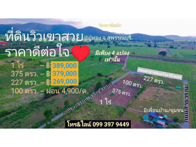 ที่ดินโฉนดแบ่งขาย 100 ตรว.- 2ไร่ (สด-ผ่อน) เหมาะสร้างบ้านสวน น้ำไฟถนนสาธารณะพร้อม ไม่เปลี่ยว