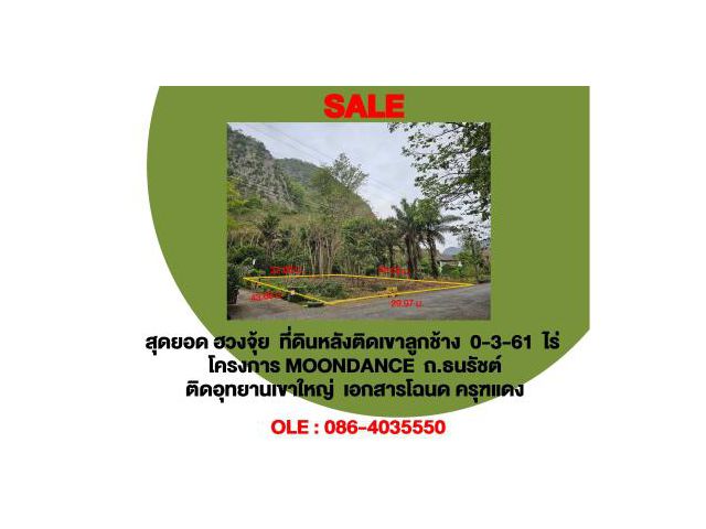 ขายที่ดินเปล่า ติดเขาใหญ่ ฮวงจุ้ยดี