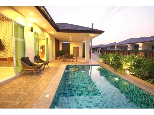 H27 บ้านพักตากอากาศ พร้อมสระว่ายน้ำ 3 ห้องนอน ห้วยใหญ่/Sale Modern Style 3 Beds Pool Villa
