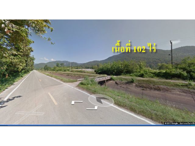 ที่ดิน 102 ไร่ บริเวณ ปากทางเขื่อนแม่กวง ไร่ละ2,200,000.-