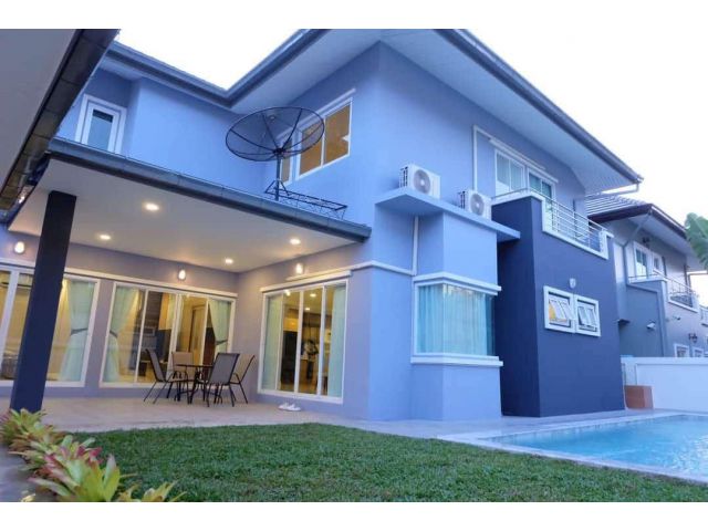 H44  ให้เช่าบ้านเดี๋ยว 2 ชั้น พร้อมสระว่ายน้ำ/ For Rent 2 Storey Pool Villa 3 Beds East Pattaya House for rent