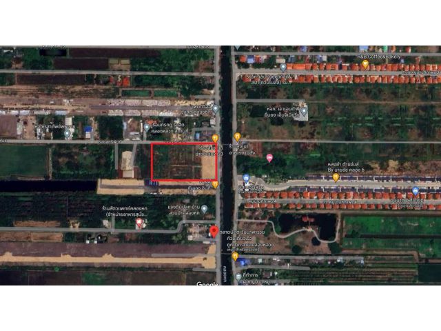 ขายที่ปทุมธานี คลอง6 ติดถนน 10-1-23 ไร่