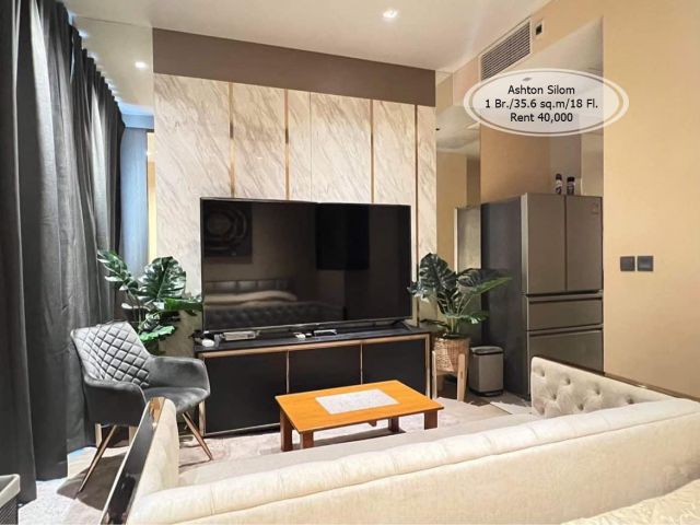 เช่า- Ashton Silom / 1 ห้องนอน /35.6 ตรม./ชั้น 18 /ใกล้ BTS ช่องนนทรี เช่า 40,000