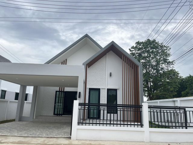 บ้านเดี่ยวผ่อนตรง ระยอง นิคมพัฒนา บ้านเดี่ยวชั้นเดียว สไตล์มินิมอล