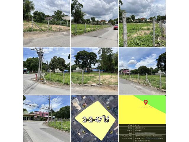 ขายที่ดินผังเหลืองแปลงหัวมุม ใกล้น้ำปิง 2-2-47 ไร่ ต.ป่าตัน อ.เมือง เชียงใหม่