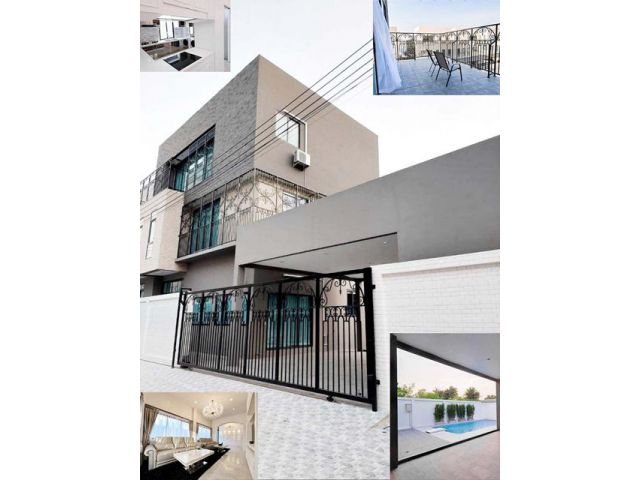 ติดอมตะนคร โรบินสันชลบุรี 92 ตรว. Pool villaหรู 3ชั้น 5นอน 7น้ำ