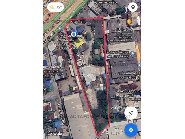 ที่ดินกรุงเทพฯ ติดถนนพระราม 2 (ขาออก) 6-2-81 เจ้าของขายเอง