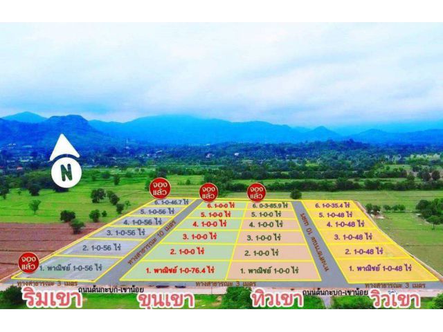 ที่ดินแบ่งขายพรหมณีบรรยากาศวิวเขา เริ่มต้น 1 ไร่ ใกล้ถ.สุวรรณศร 33และแยก จปร. 3.3 กม. อ.เมืองนครนายก