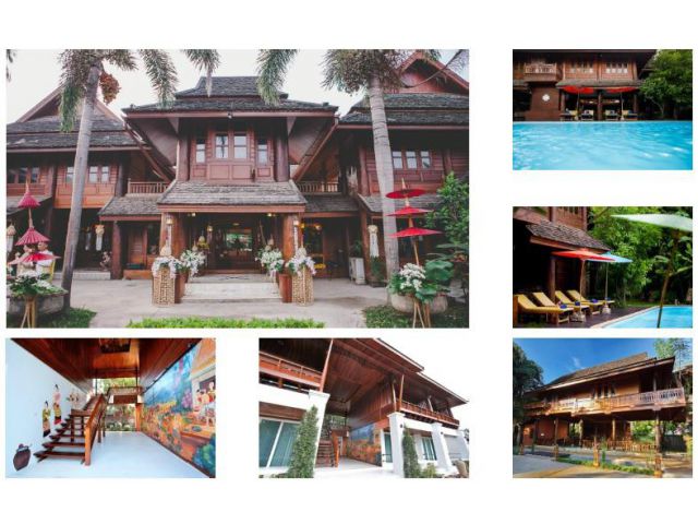 ขายโรงแรม เรือนไม้สักทอง ขนาด 2 ไร่ ช้างเผือก เชียงใหม่.(นายหน้าติดเจ้าของ)
