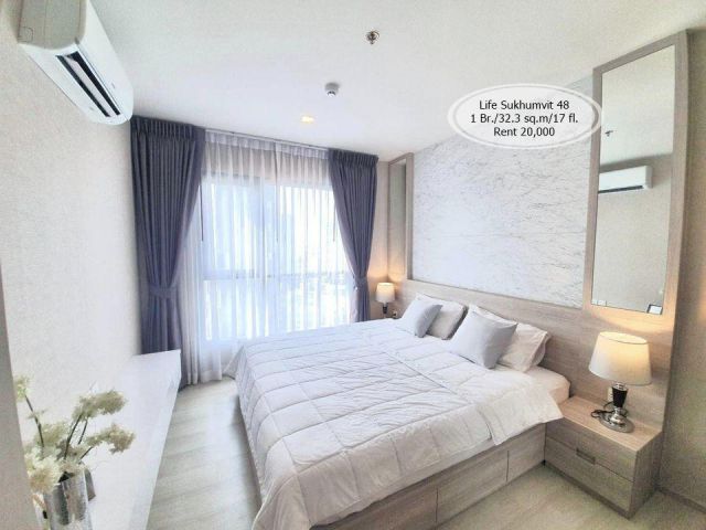 เช่า- Life Sukhumvit 48/1 ห้องนอน/ 32.3 ตร.ม. /ชั้น 17 ใกล้ BTS พระโขนง เช่า 20,000