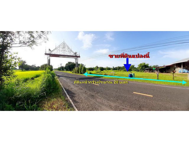 PK ขายที่ดิน เนื้อที่ 1-1-62 ไร่ อ.นาตาล  จ.อุบลฯ ติดถนนหลักในหมู่บ้าน ทำเลค้าขาย