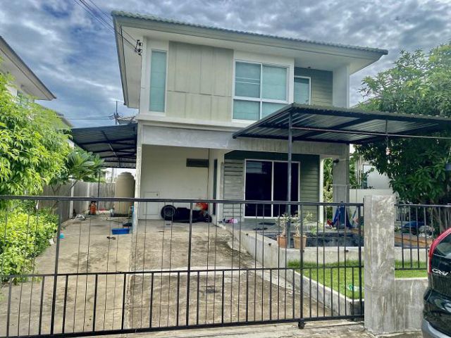 U1243 ให้เช่าบ้านเดี่ยว 2 ชั้น หมู่บ้านอินนิซิโอ1รังสิต คลอง 3 INIZIO Rangsit-Klong 3 หน้าบ้านมีสระน้ำ
