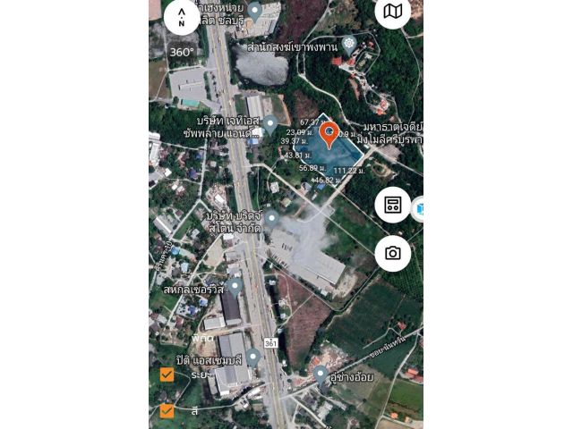 ที่ดินหนองข้างคอกใกล้ถนน361 เนื้อที่ 11-1-46ไร่ ไร่ละ4ล้าน ต.หนองข้างคอก อ.เมือง จ.ชลบุรี - ที่ดินแปลงใหญ่หน้ากว้างติดตำหรุสาธารณะประมาณ 200 เมตร