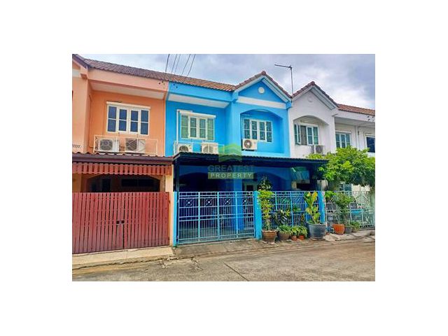 หมู่บ้านบัวทองธานี ขายด่วน ทาวน์เฮ้าส์ 2 ชั้น เนื้อที่ 19.50 ตร.ว ต่อเติมเต็ม ทำเลดี ตรงข้าม ตลาดสมบัติบุรี