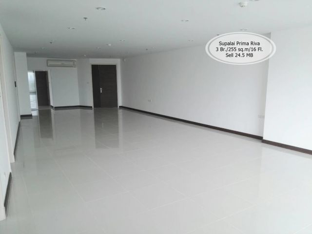 ขาย-Supalai Prima Riva /3 ห้องนอน /255 ตรม./ทิศใต้/ชั้น 16 วิวแม่น้ำ/ห้องมุม /ขาย 24.5 ล้าน