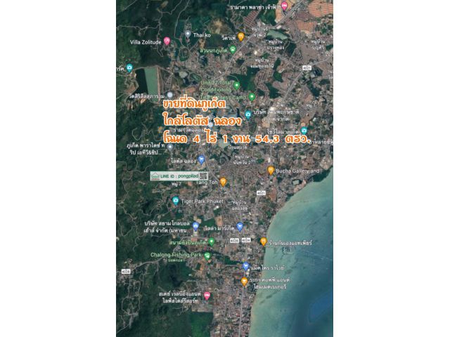 ขายที่ดินภูเก็ต ใกล้โลตัส ฉลอง ที่เชิงเขา วิวทะเล โฉนด 4 ไร่ 1 งาน 54.3 ตรว.