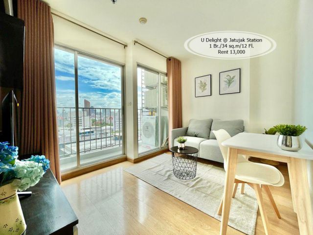 เช่า- U Delight @ Jatujak Station /1 ห้องนอน / 34 ตรม. /ชั้น 12 /เช่า 13,000