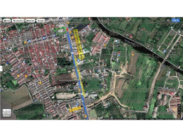 ที่ดินติดถนนบางกรวย-ไทรน้อย ใกล้ถนนจันทร์ทองเอี่ยม