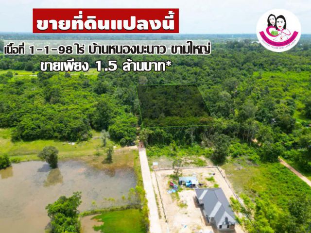 ขายที่ดินเปล่า 1-1-98ไร่ บ้านหนองมะนาว ต.ขามใหญ่ อ.เมือง จ.อุบลราชธานี
