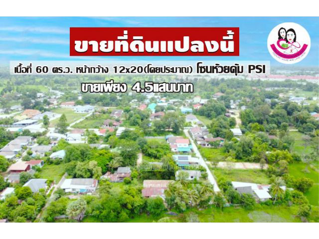 ที่ดินเปล่า ทำเลไม่ไกลเมือง ห้วยคุ้ม-ซอย PSI ต.ขามใหญ่ อ.เมือง จ.อุบลราชธานี