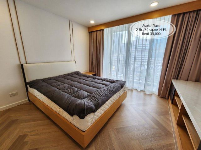 เช่า- Asoke Place / 2 ห้องนอน /80 ตรม./ชั้น 14 /ใกล้ BTS อโศก เช่า 35,000