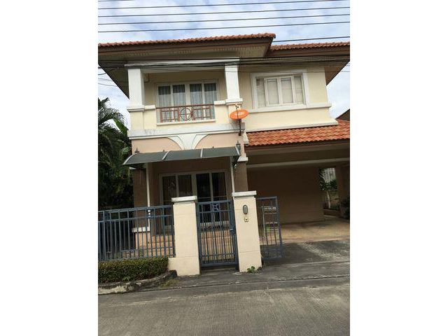 U1256 ให้เช่าบ้านเดี่ยว 2 ชั้น หมู่บ้านกรองทองกรุงเทพกรีฑา 7 บ้านมีเฟอร์นิเจอร์ครบ บรรยากาศดี ติดโครงการถนนตัดใหม่สายกรุ