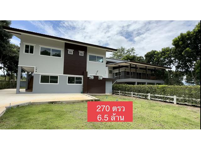 บ้านพักตากอากาศเขาใหญ่ ราคาถูก 270 ตรว บ้านเพิ่งสร้างเสร็จใหม่ๆ พร้อมห้องกว้างขวาง ระเบียงรับลมชมวิว