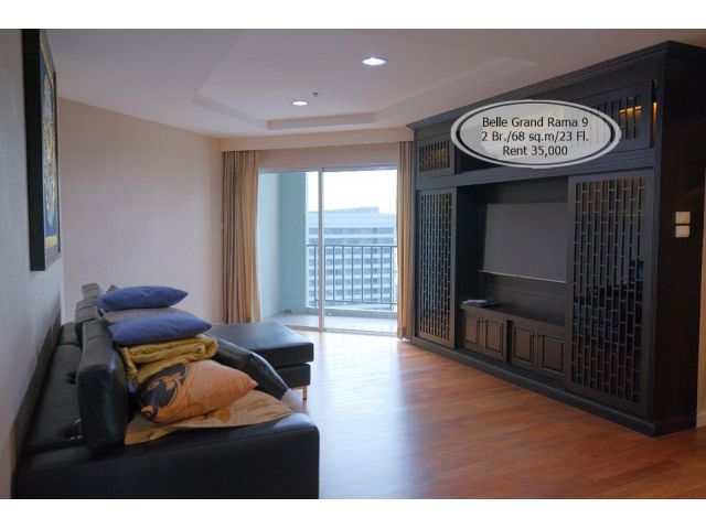 เช่า- Belle Grand Rama 9 /2 ห้องนอน/ชั้น 23 / 68 ตร.ม/ ใกล้ MRT พระราม 9 เช่า 35,000