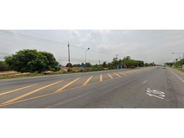 ที่สวยสี่แยกซอย12 ไปเขื่อนป่าสักฯ  ติดทล.136 ลพบรี-วังม่วง โฉนด 27.75 ไร่  แปลงหัวมุม