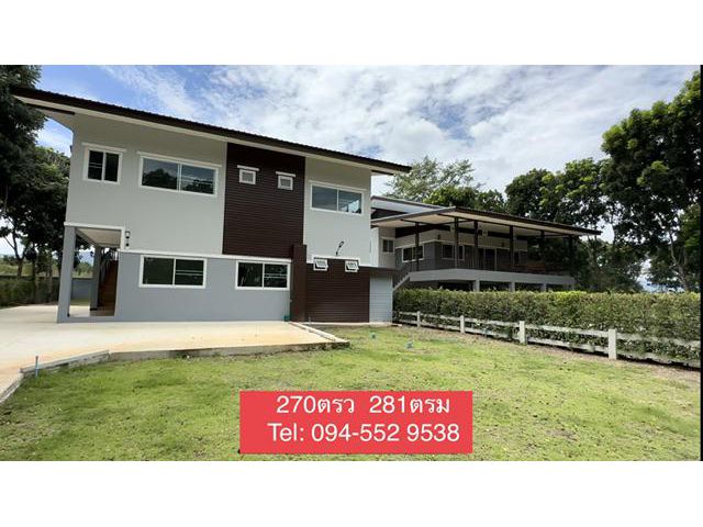 บ้านพักตากอากาศพร้อมอยู่ หมูสี ปากช่อง เขาใหญ่ 270 ตรว บ้านใหม่เอี่ยมมาพร้อมระเบียงกว้างขวาง