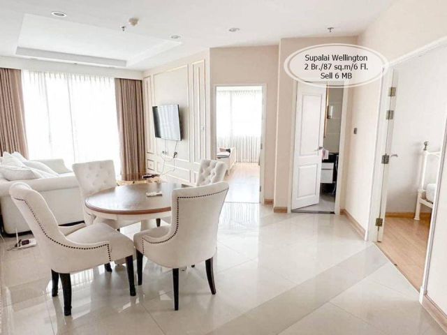 ขาย- Supalai Wellington /2 ห้องนอน /87 ตร.ม/ตึก 4 /ชั้น 6 ใกล้ MRT ขาย 6 ล้าน