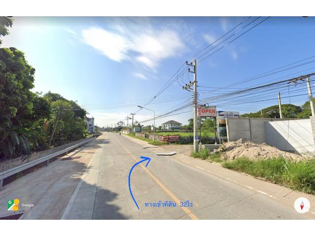ขายที่ดิน 32ไร่ เหมาะพัฒนาอสังหาริมทรัพย์ หรือสร้าง โกดัง,โรงงาน หน้ากว้าง 270เมตร ลึก 200 เมตร ใกล้วัดหนองขาม