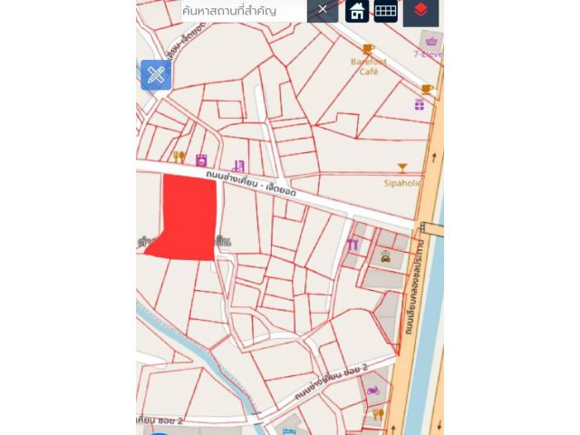 ขายที่ดินติดถนนสองด้านแถวช้างเผือกช่างเคี่ยนพร้อมโอน