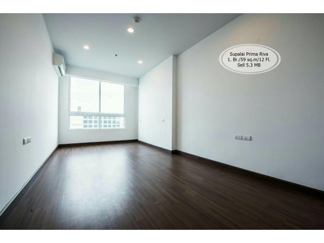 ขาย- Supalai Prima Riva /1 ห้องนอน / 59 ตร.ม. /ชั้น 12 ทิศเหนือ ขาย 5.3 ล้าน