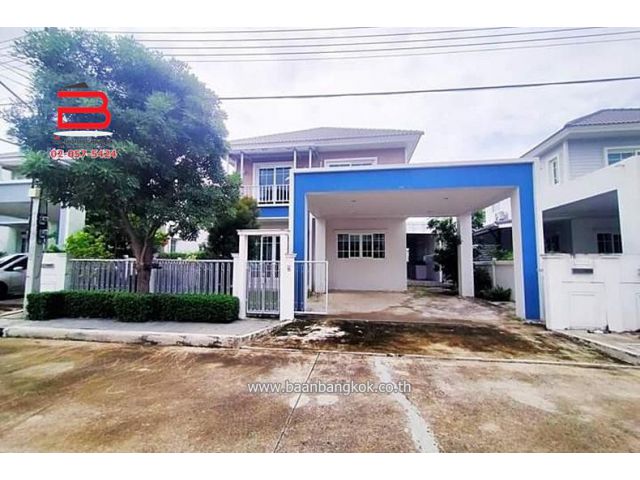 บ้านเดี่ยว หมู่บ้าน ชวนชื่นไพร์ม กรุงเทพ-ปทุมธานี เนื้อที่ 53.1 ตรว. ถนนกรุงเทพ-ปทุมธานี อ.เมือง จ.ปทุมธานี