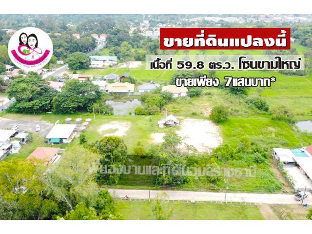 ขายที่ดินพร้อมสร้างบ้าน 59.8ตร.ว. ด้ามพร้า อ.เมือง จ.อุบลราชธานี