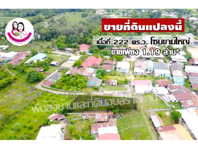 ขายที่ดินพร้อมสร้างบ้าน 222ตร.ว. ขามใหญ่ อ.เมือง จ.อุบลราชธานี