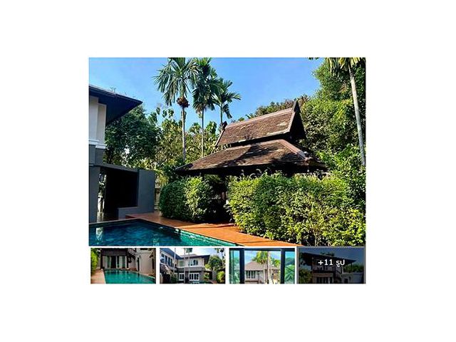 บ้าน พร้อมสระว่ายน้ำ pool villa ขนาด 426 ตรว. (บ้านสวนนนทรีย์) แยกรวมโชค