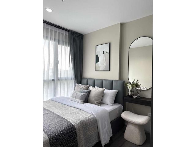 ขาย/ให้เช่า The Base Park West วิวรถสวนและรถไฟฟ้า ชั้น 5 แต่งเต็ม พร๊อพแน่น ห้องเพิ่งตกแต่งใหม่