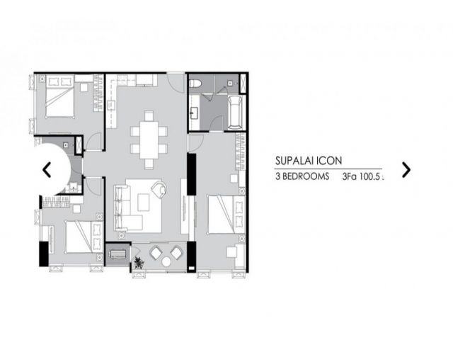 Code C20231000150.......Supalai Icon Sathorn สำหรับขายดาวน์, 3 ห้องนอน, 3 ห้องน้ำ, ชั้นสูง, ห้องหายาก!!!